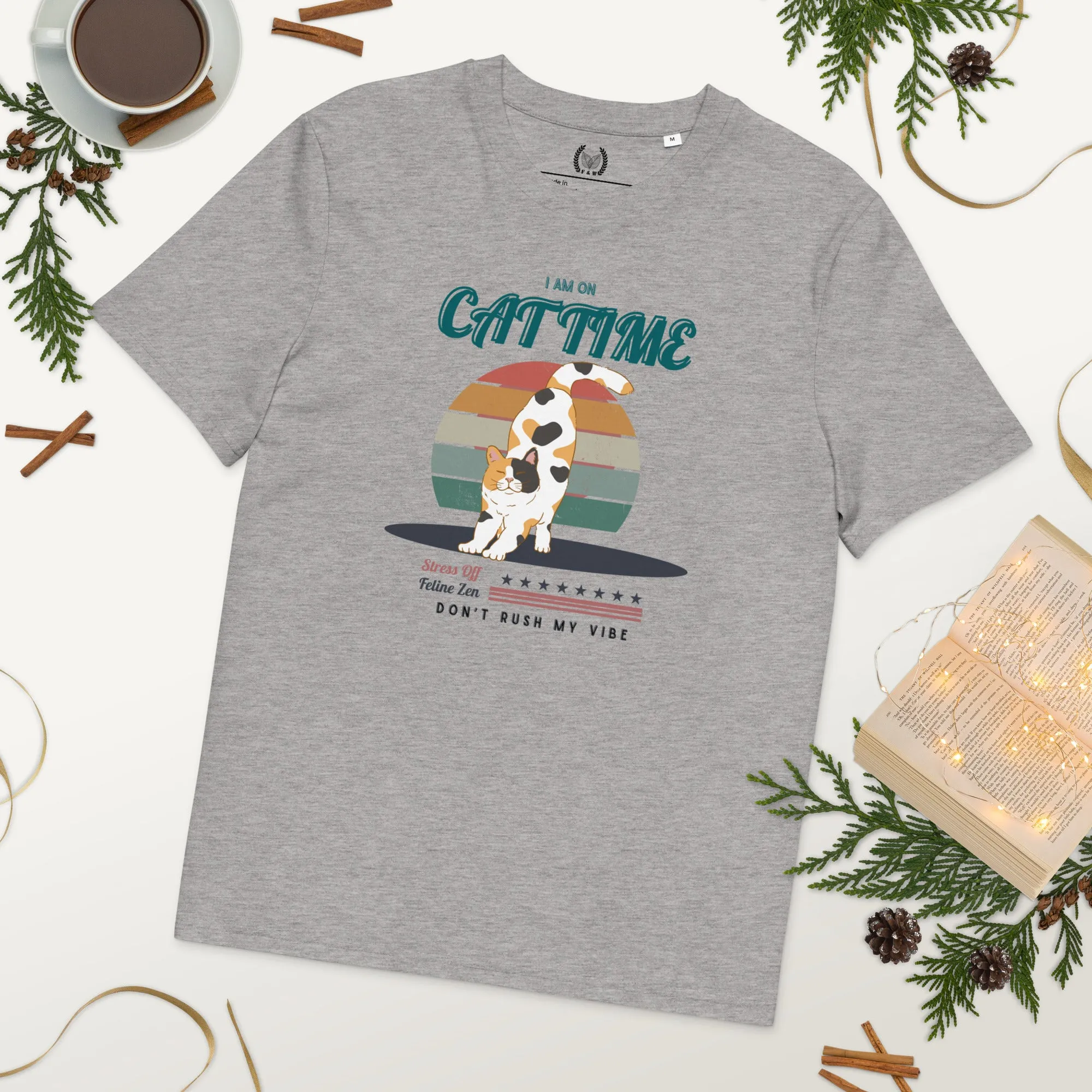 .	Vegan Organic Cotton Cat Lover T-Shirt – Eco-Friendly Style