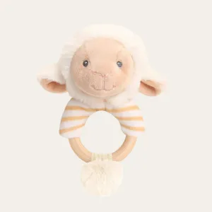 14cm Keeleco Lullaby Lamb Ring Rattle (100% Recycled)