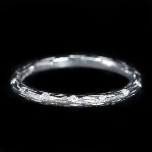 18K White Gold Diamond Scatter Band