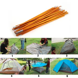 2pcs/set 405cm Outdoor Camping Lightweight Tent Pole Rod Bar Aluminum Alloy Tool Spare Tent Supporting Pole Accessoriess Top