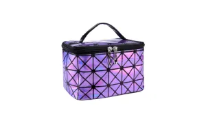 3D Laser PU Folding Cosmetic Bag