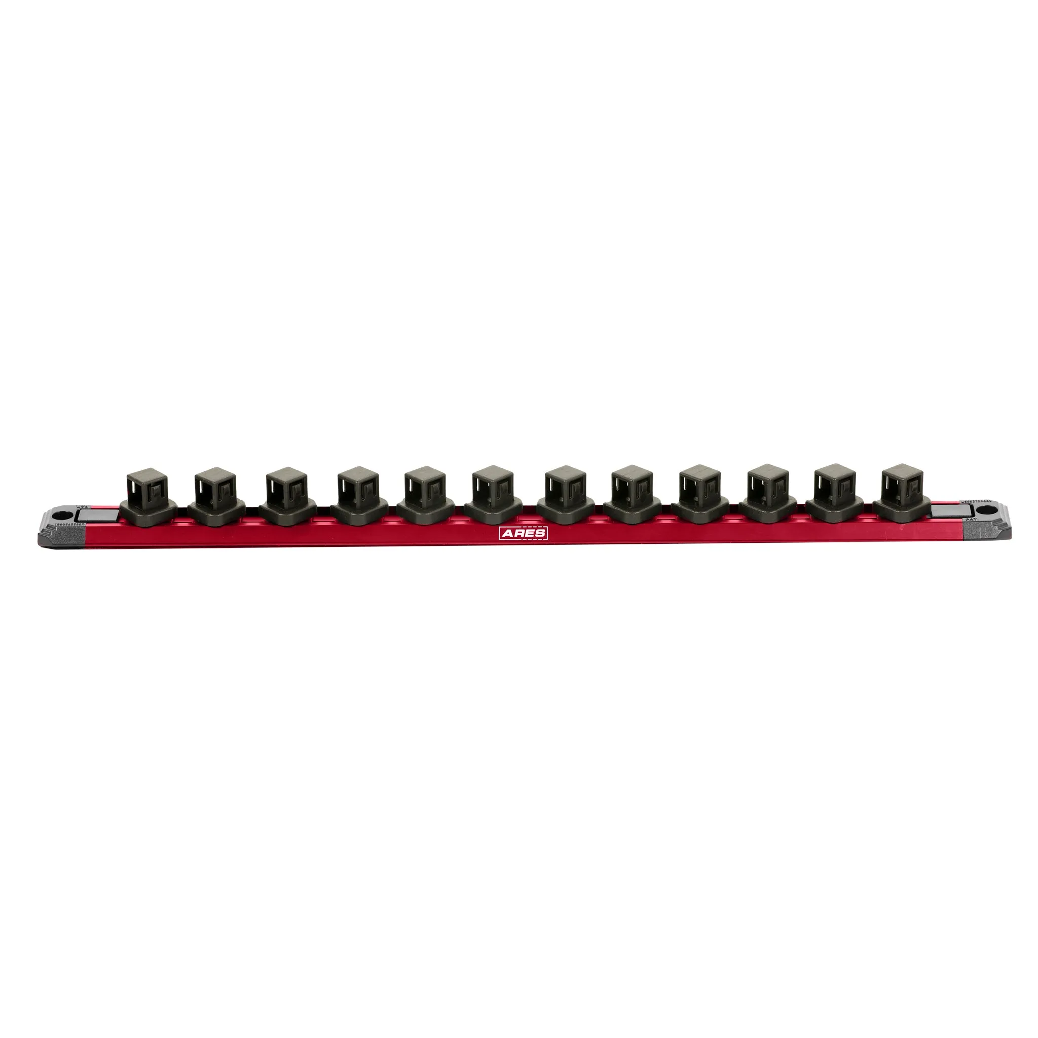 ARES 60170 - 1/2-Inch Drive 15.5-Inch Red Twist Lock Magnetic Socket Rail