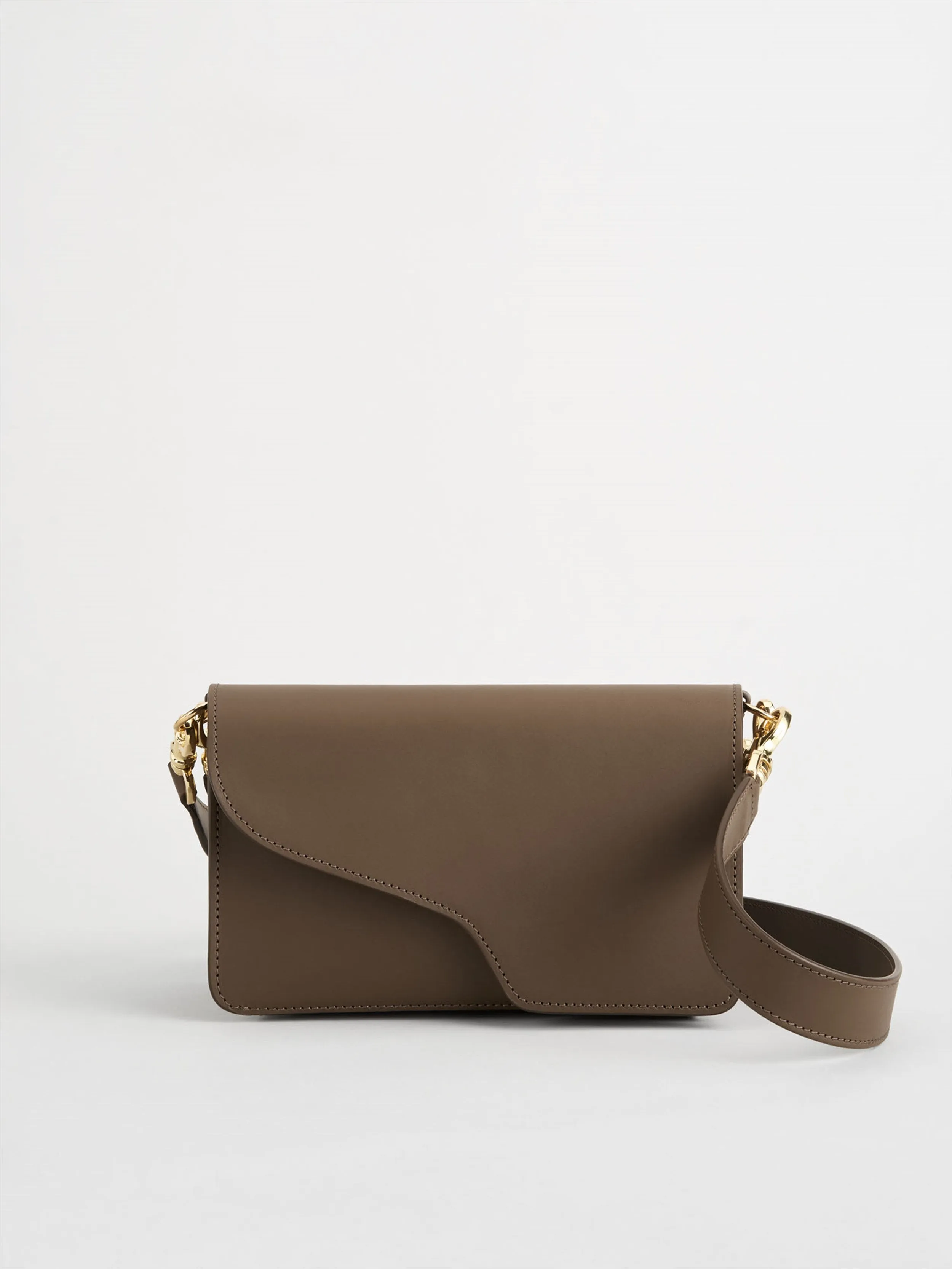 Assisi Khaki Brown Crossbody Bag