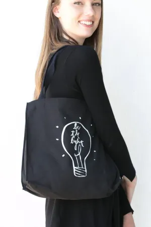 Be the Light Tote- White Text