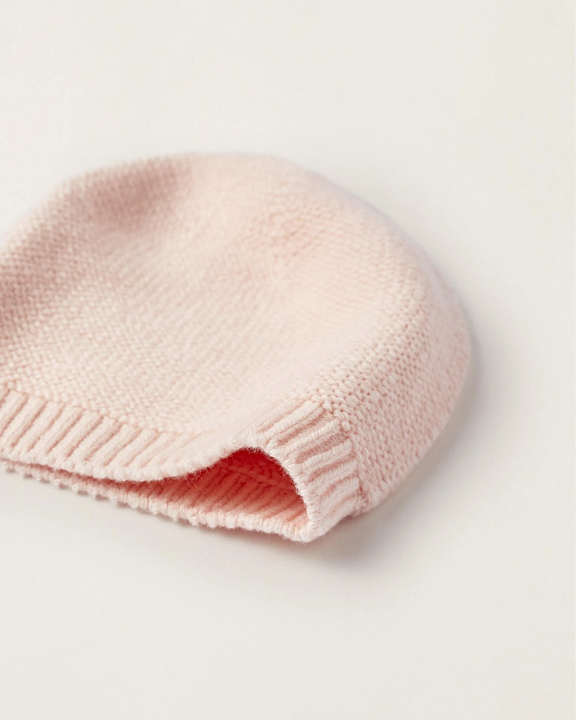 Beanie   Knitted Gloves for Newborn Girls, Pink