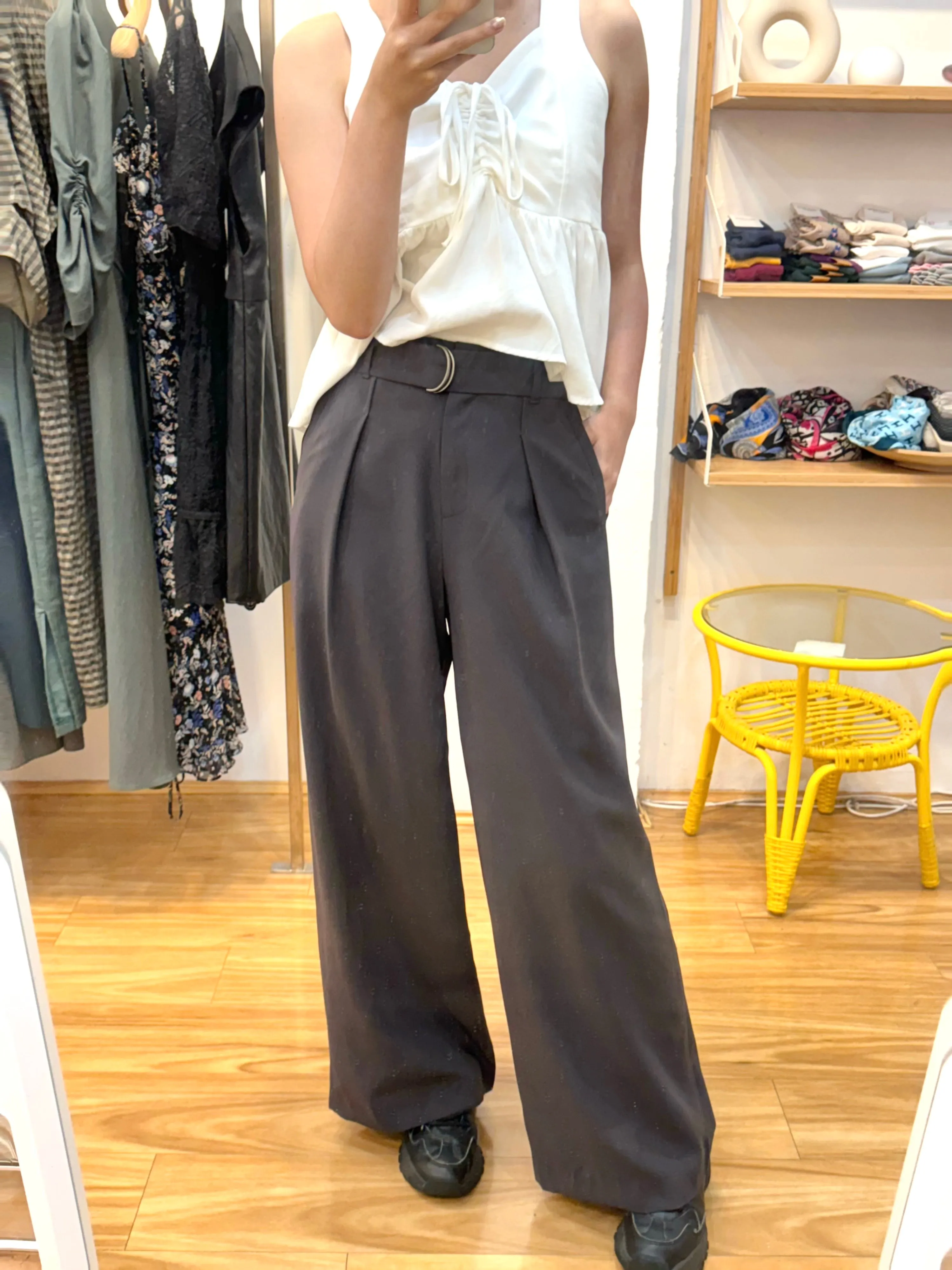 Belted Wide Pants