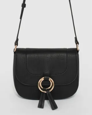 Black Allegra Saddle Bag