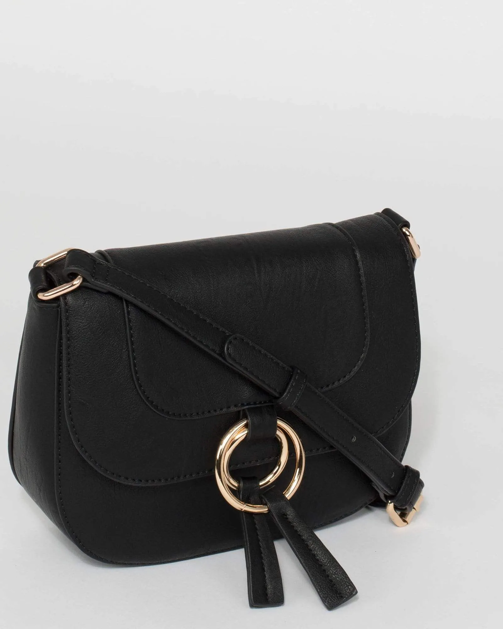 Black Allegra Saddle Bag