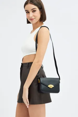 Black Flap Shoulder Bag