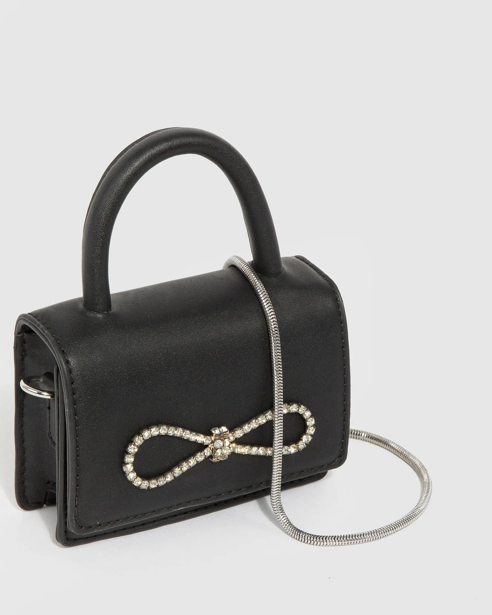 Black Isabella Bow Mini Bag