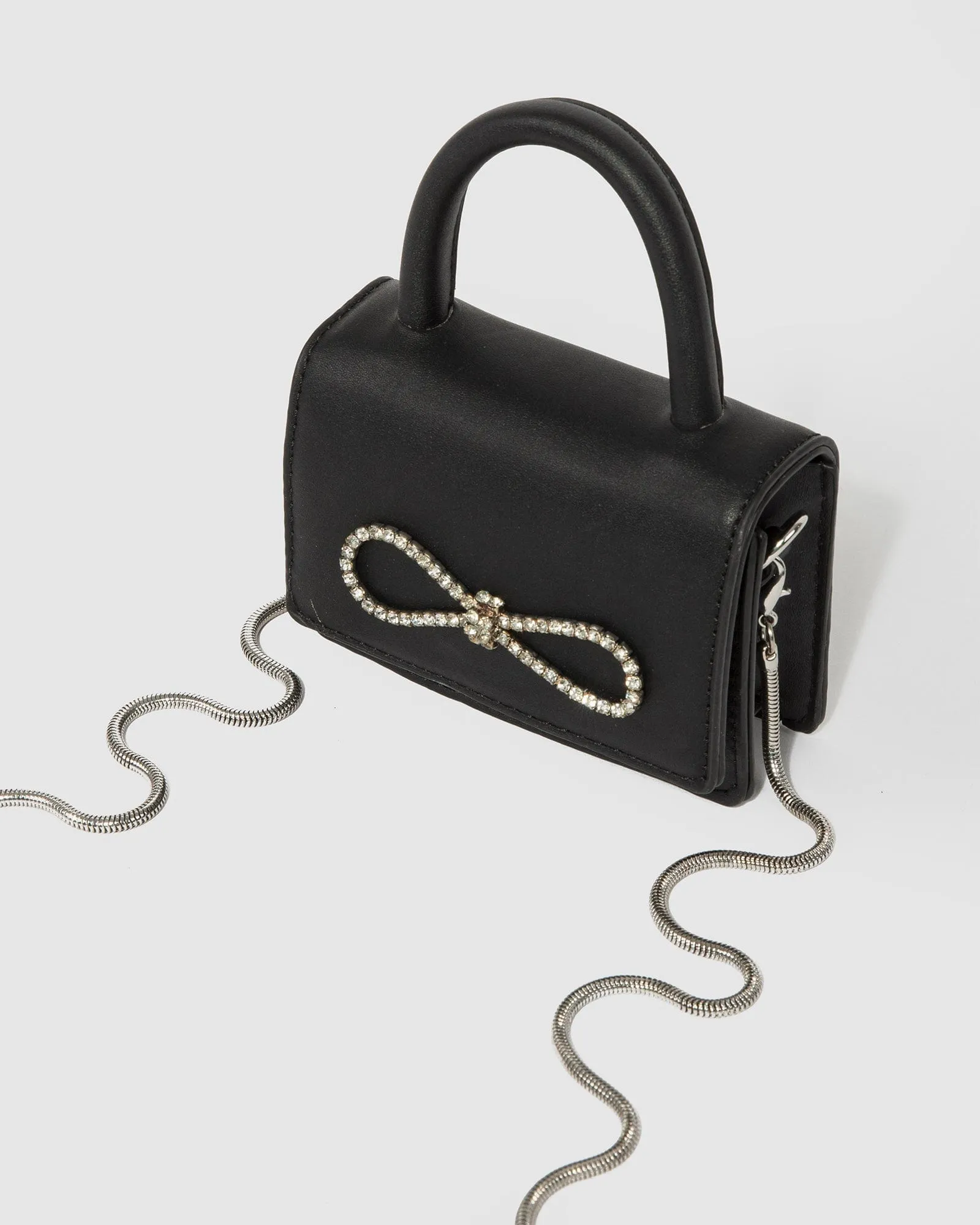 Black Isabella Bow Mini Bag