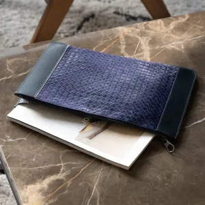 Bottega Veneta  Blue Intrecciato Document Case