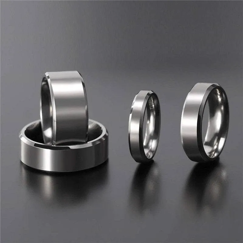 Brushed Unisex Titanium Wedding Band