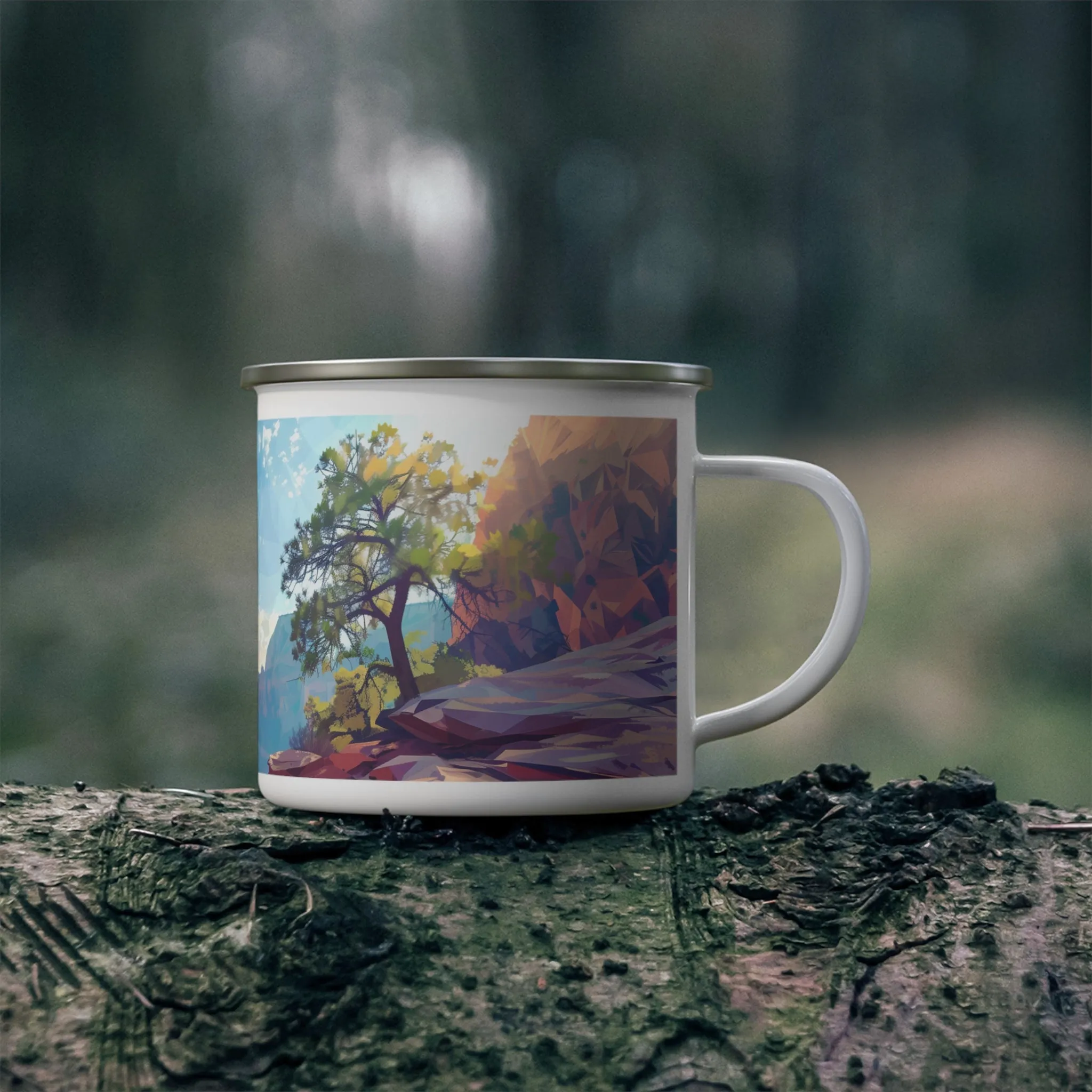 Camping Mug with Zion National Park Design, 12oz Coffee Cup