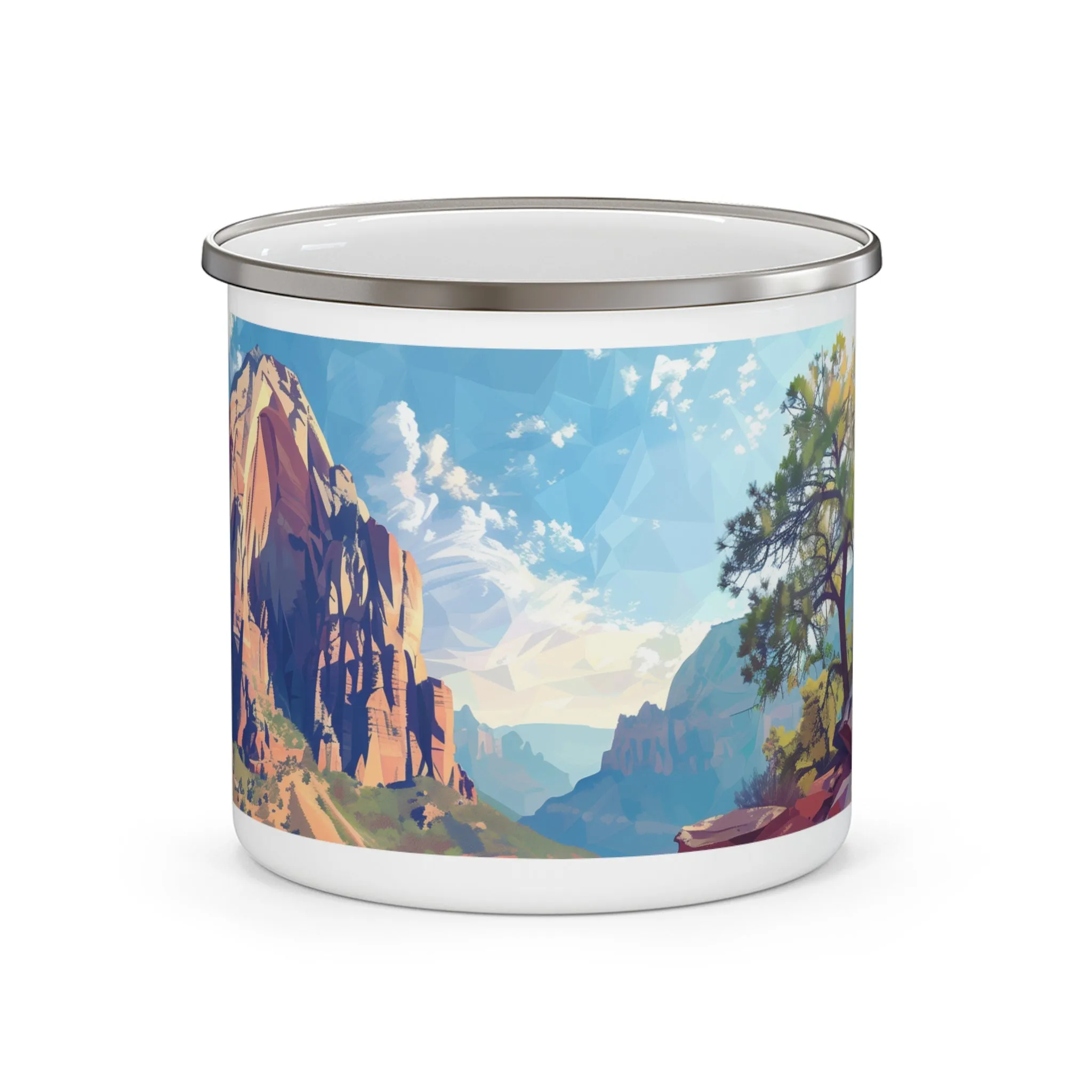 Camping Mug with Zion National Park Design, 12oz Coffee Cup