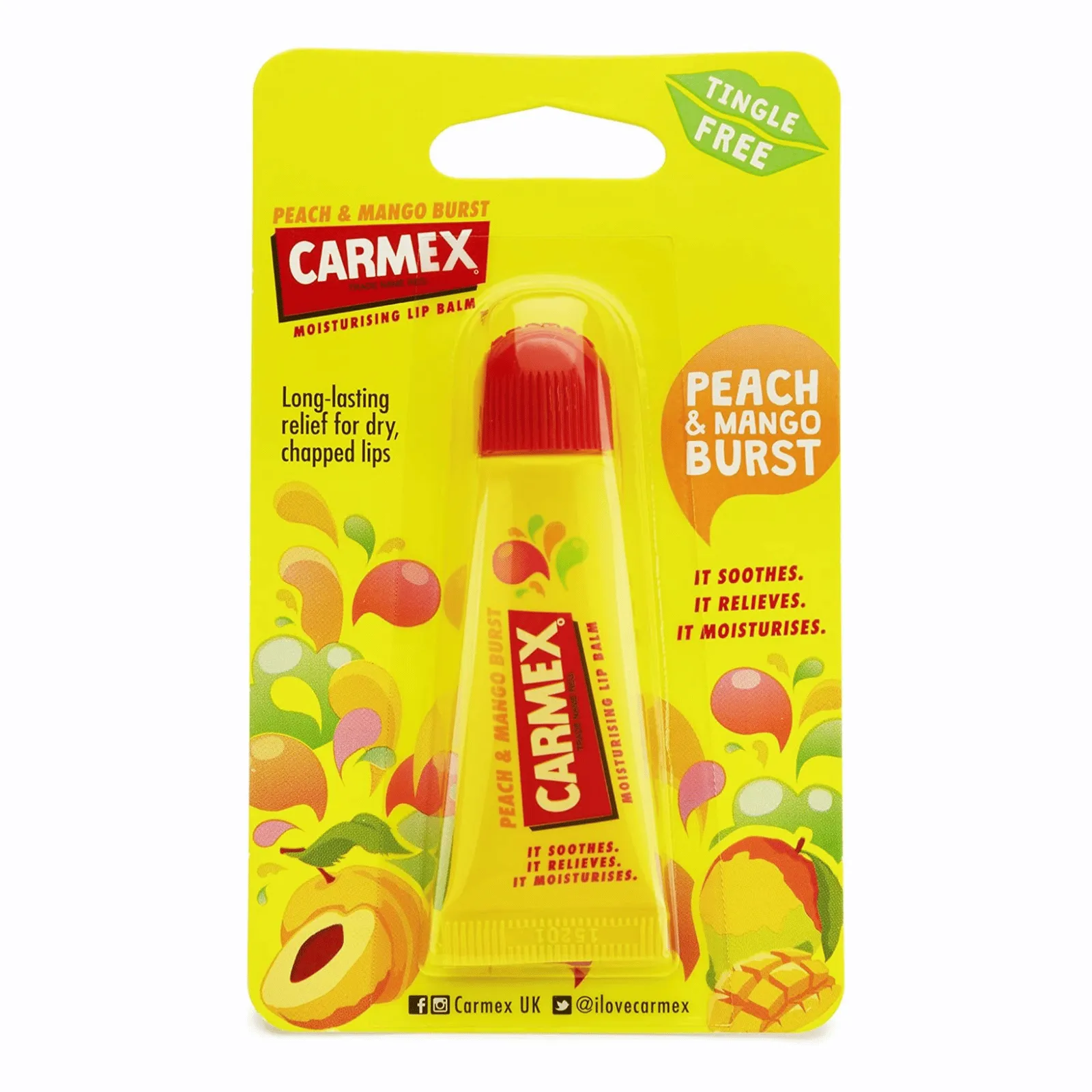 Carmex Peach & Mango Tube (Tingle Free) - OS