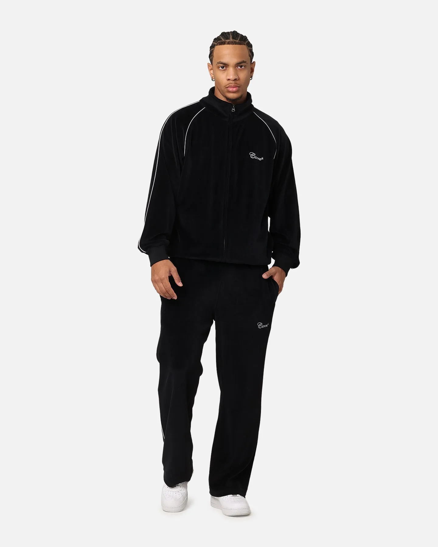 Carre Gorgeous Velour Trackpant Black