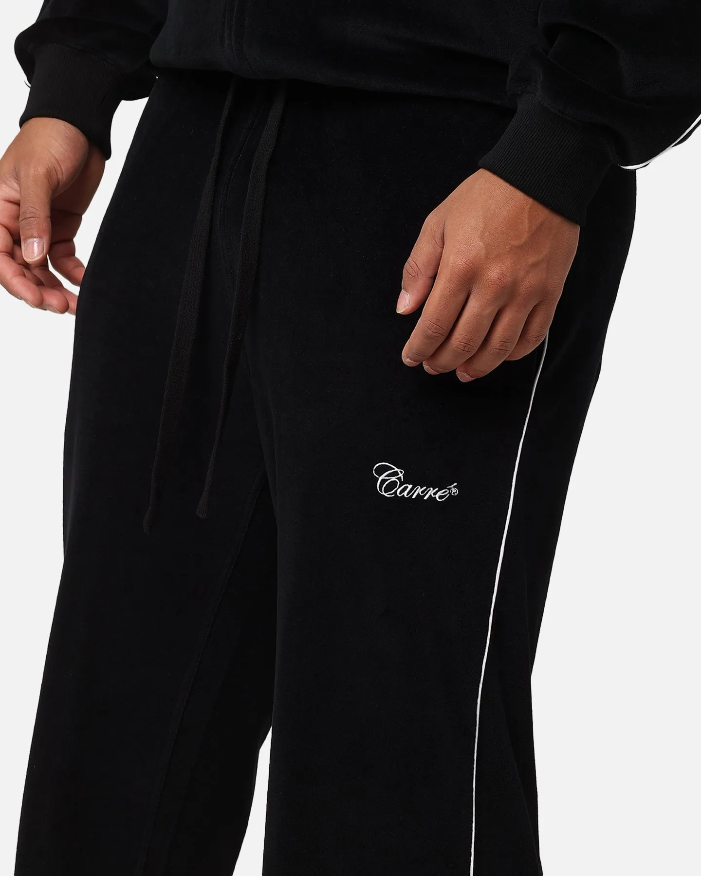 Carre Gorgeous Velour Trackpant Black