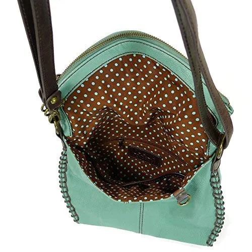 Chala Charming Crossbody, Shoulder Purse with Detachable Teal Butterfly Purse Charm in Teal Mint Color