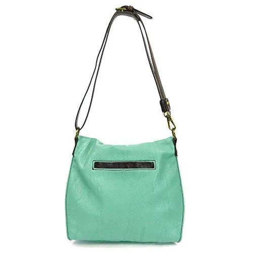 Chala Charming Crossbody, Shoulder Purse with Detachable Teal Butterfly Purse Charm in Teal Mint Color