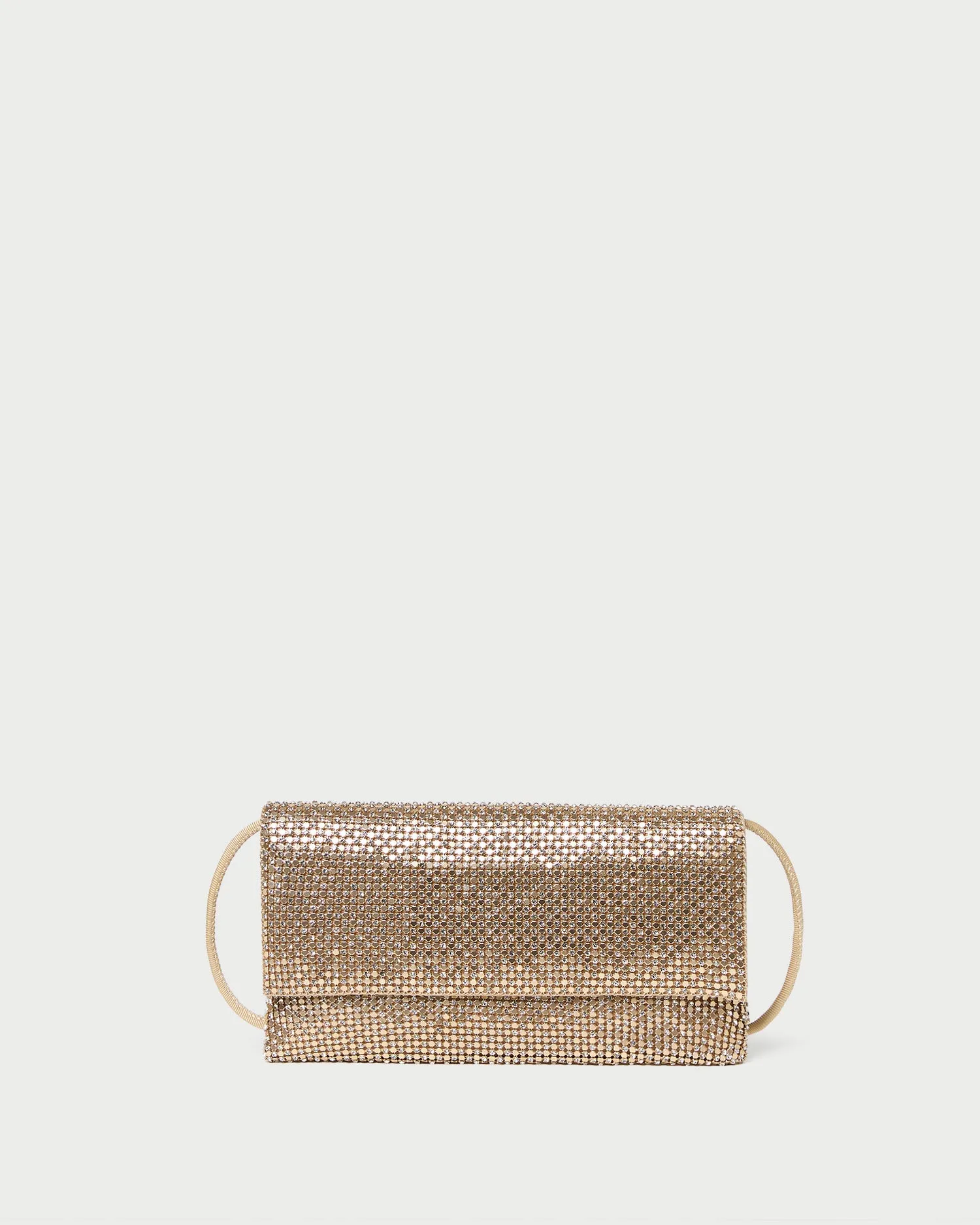 Charlee Gold Diamanté Shoulder Bag