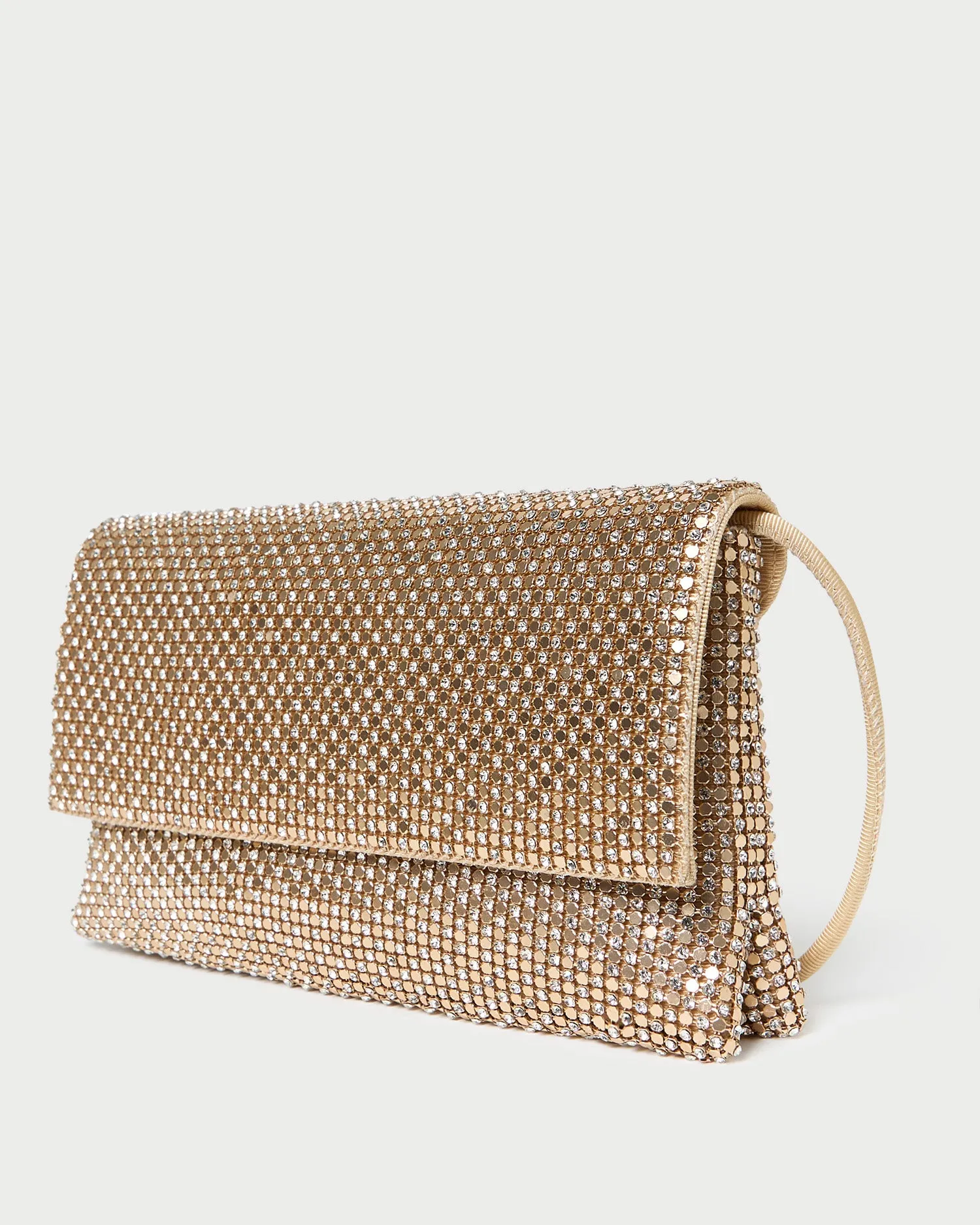 Charlee Gold Diamanté Shoulder Bag