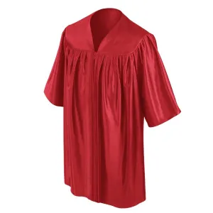 Child Shiny Red Graduation Gown - Preschool & Kindergarten Gowns