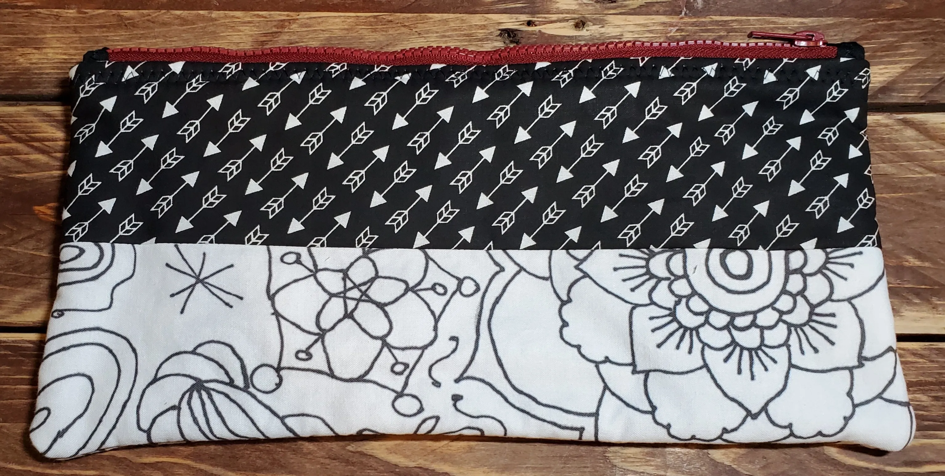 CLEARANCE - Color-Me Zipper Bag - Logo Mandala, and Arrows