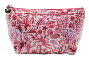 Cosmetic Bag (Small), Seashells (Coral)