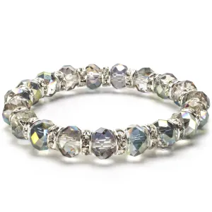 Crystal Volcano Gorgeous Glass Bracelet with Cubic Zirconia Crystals