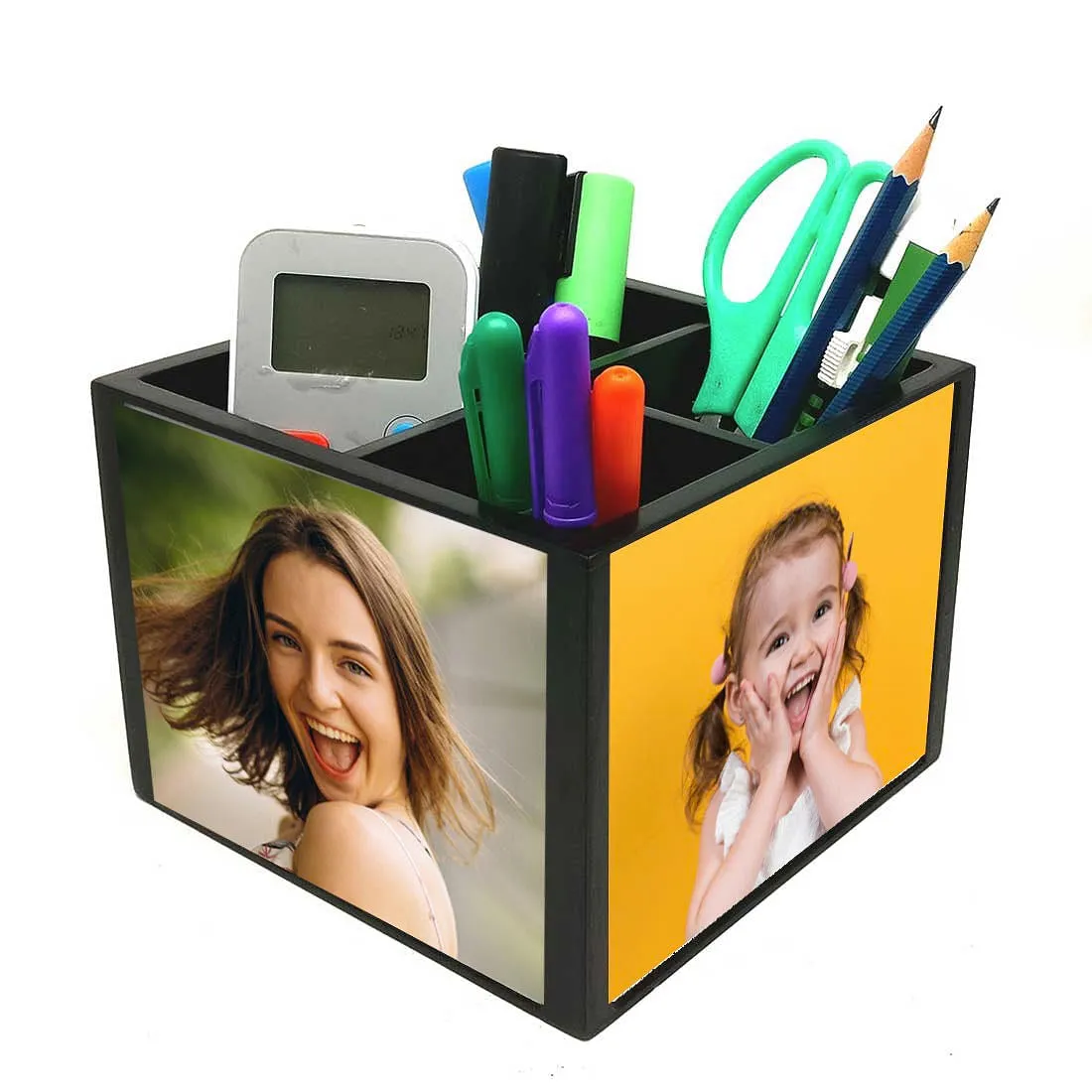 CUSTOMIZED DESK STATIONERY ORGANIZER HOLDER - ADD YOUR PICS