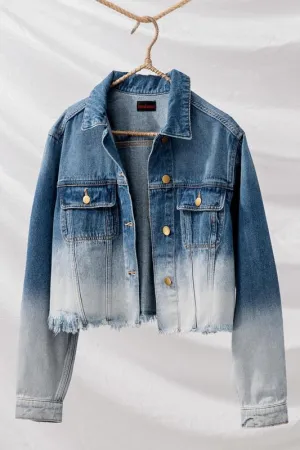 Denim Bleach Dye Jacket