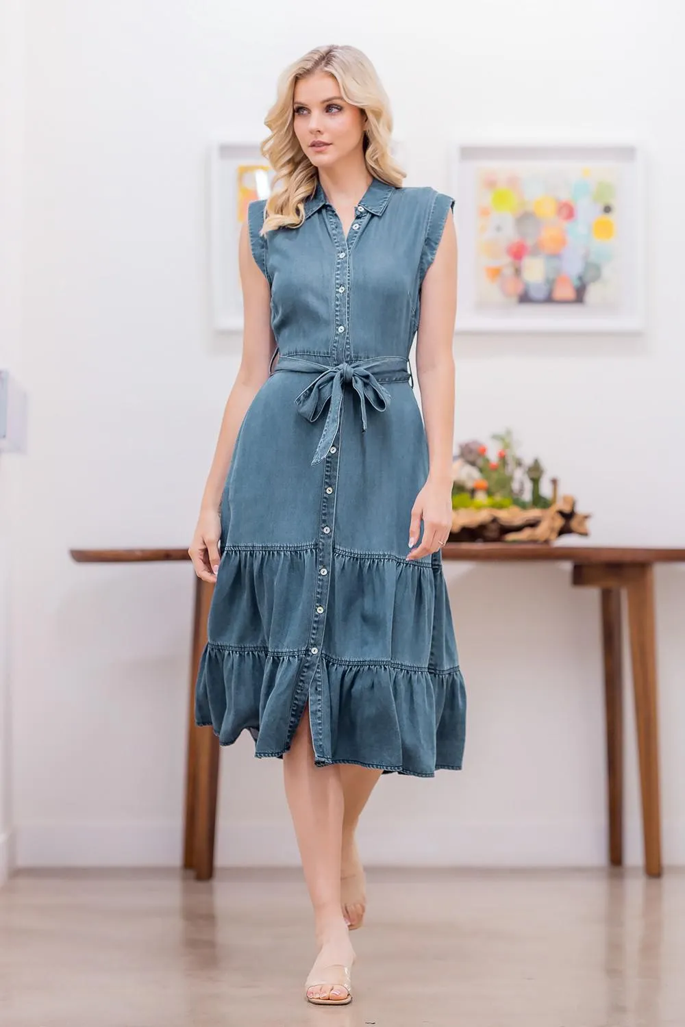 Denim Midi Dress