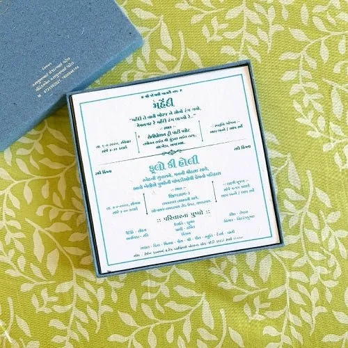 Designer Eco-friendly Paper Wedding Cards