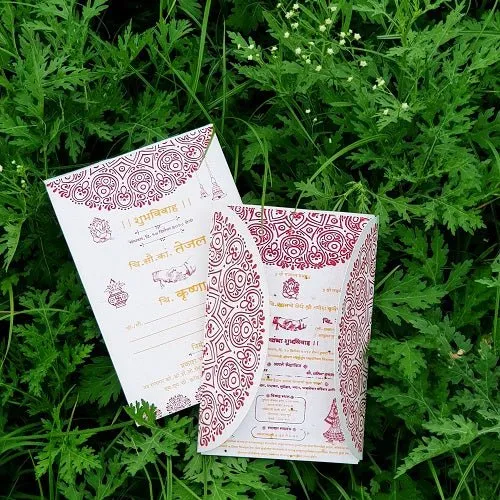 Designer Eco-friendly Paper Wedding Cards