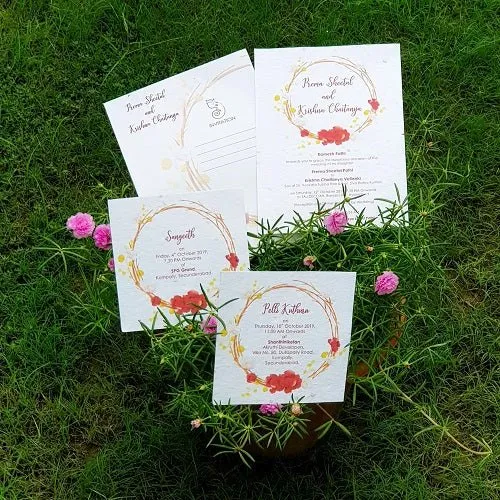 Designer Eco-friendly Paper Wedding Cards