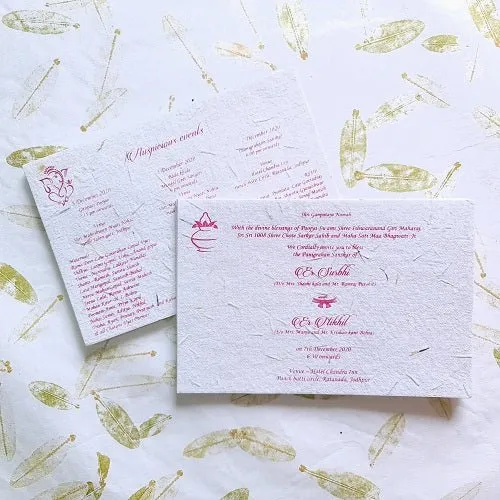 Designer Eco-friendly Paper Wedding Cards