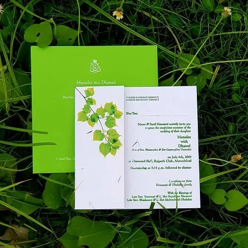 Designer Eco-friendly Paper Wedding Cards