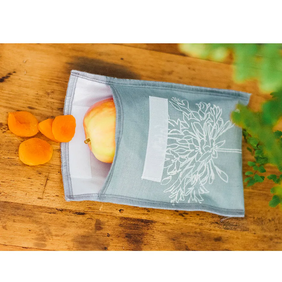 DUCK EGG BLUE LINEN GARDEN SNACK BAG