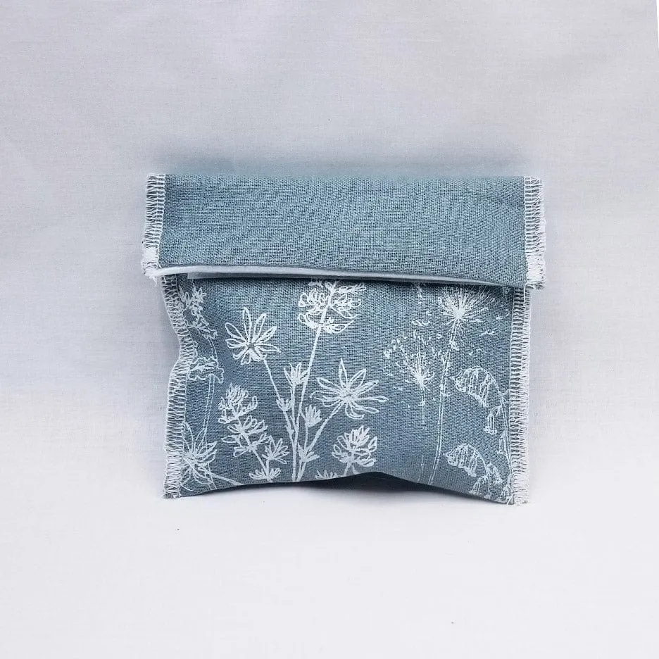 DUCK EGG BLUE LINEN GARDEN SNACK BAG