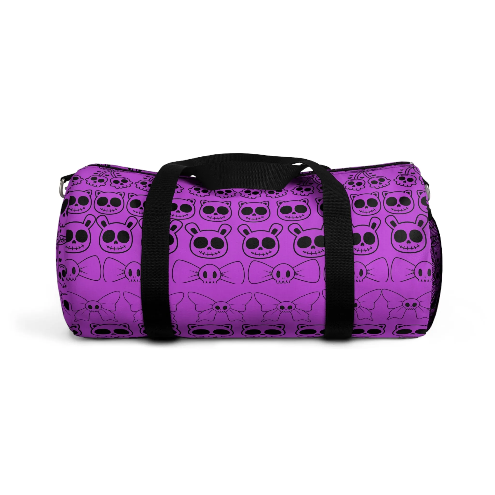 Duffel Bag: Purple Goth Kawaii | Skulls