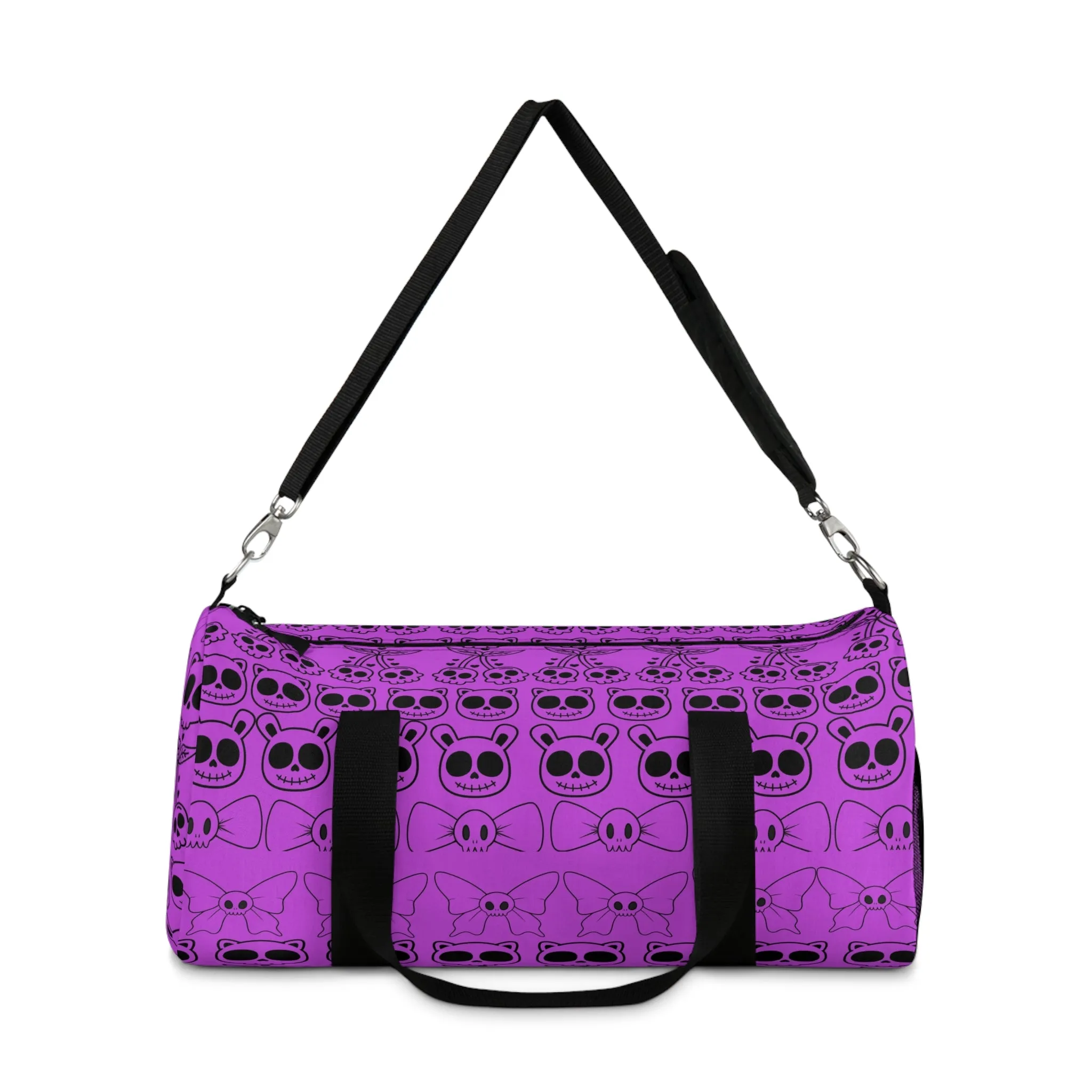 Duffel Bag: Purple Goth Kawaii | Skulls