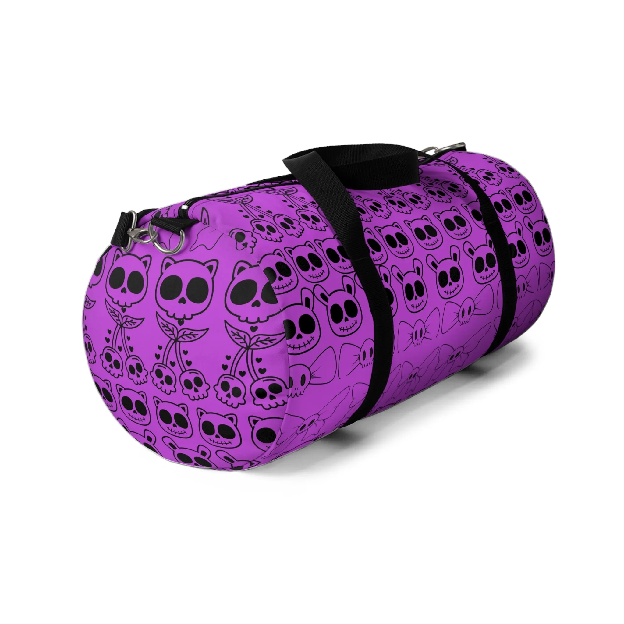 Duffel Bag: Purple Goth Kawaii | Skulls