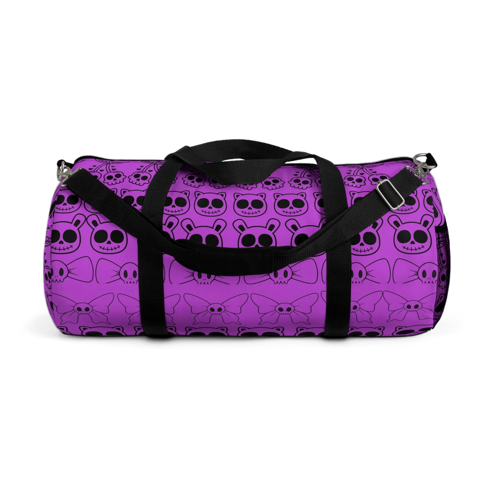 Duffel Bag: Purple Goth Kawaii | Skulls