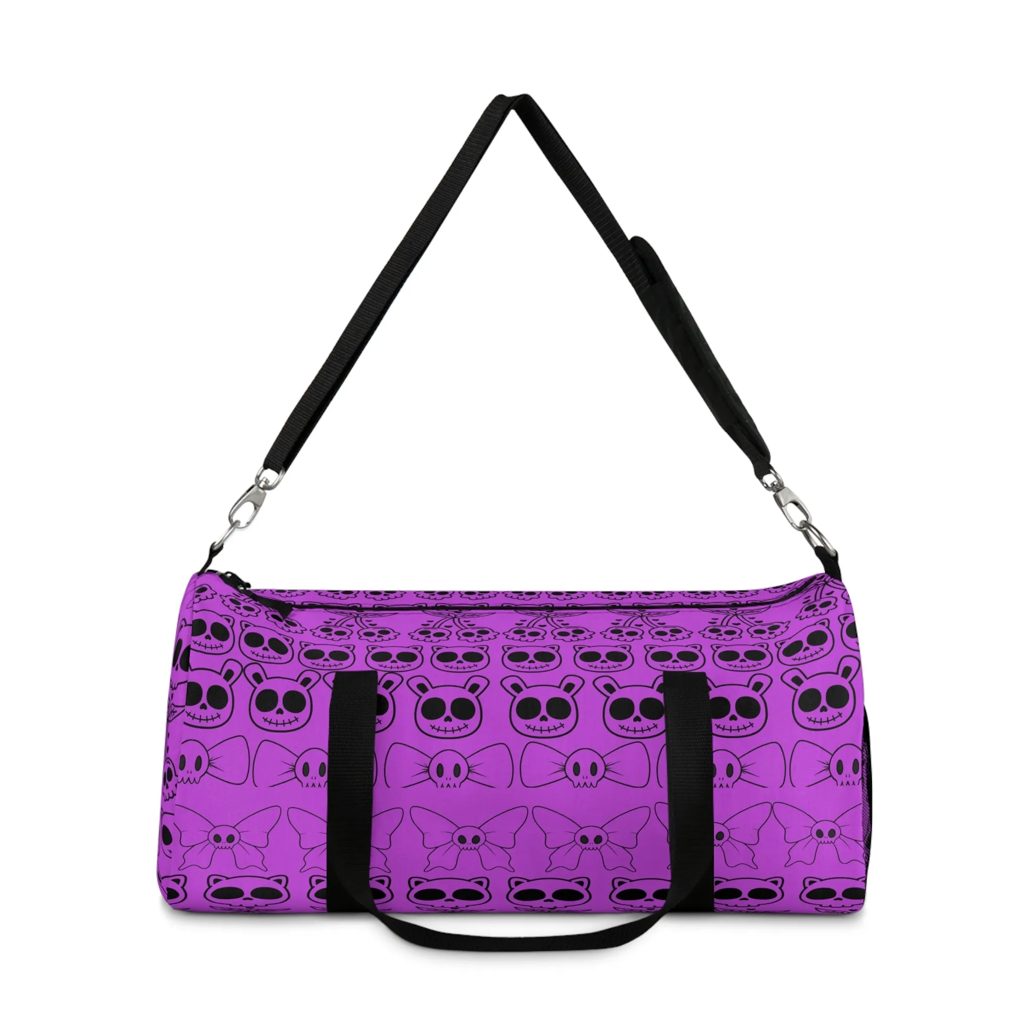 Duffel Bag: Purple Goth Kawaii | Skulls