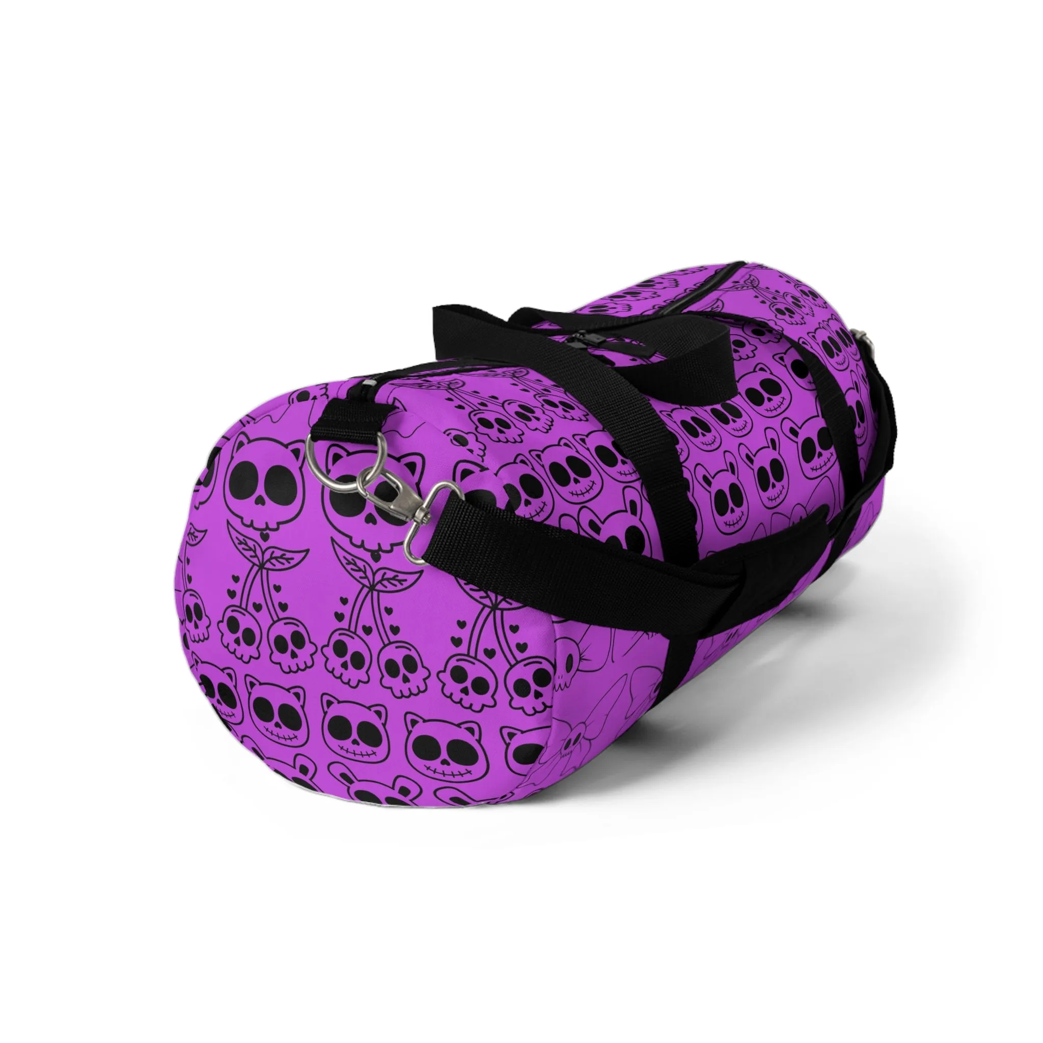 Duffel Bag: Purple Goth Kawaii | Skulls