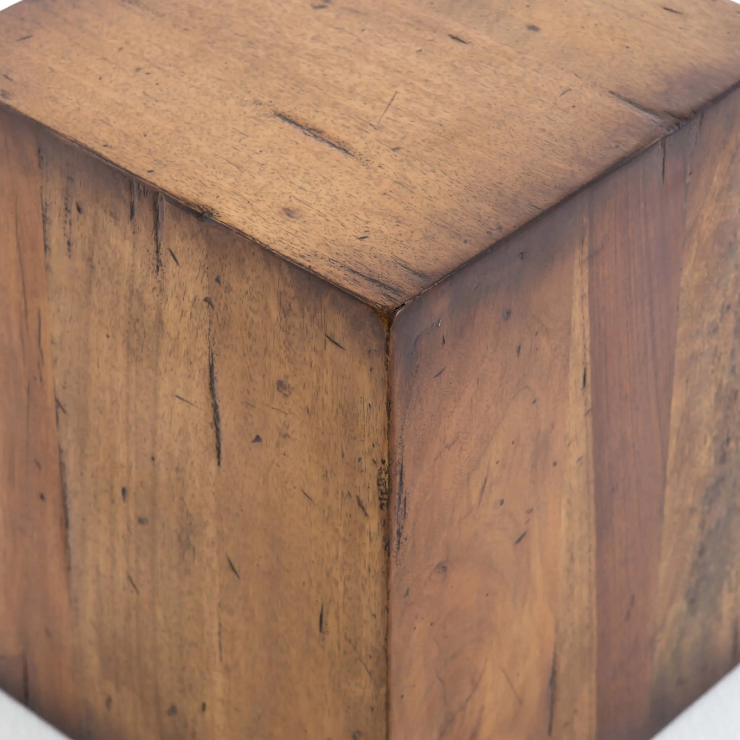 Duncan End Table, Reclaimed Fruitwood