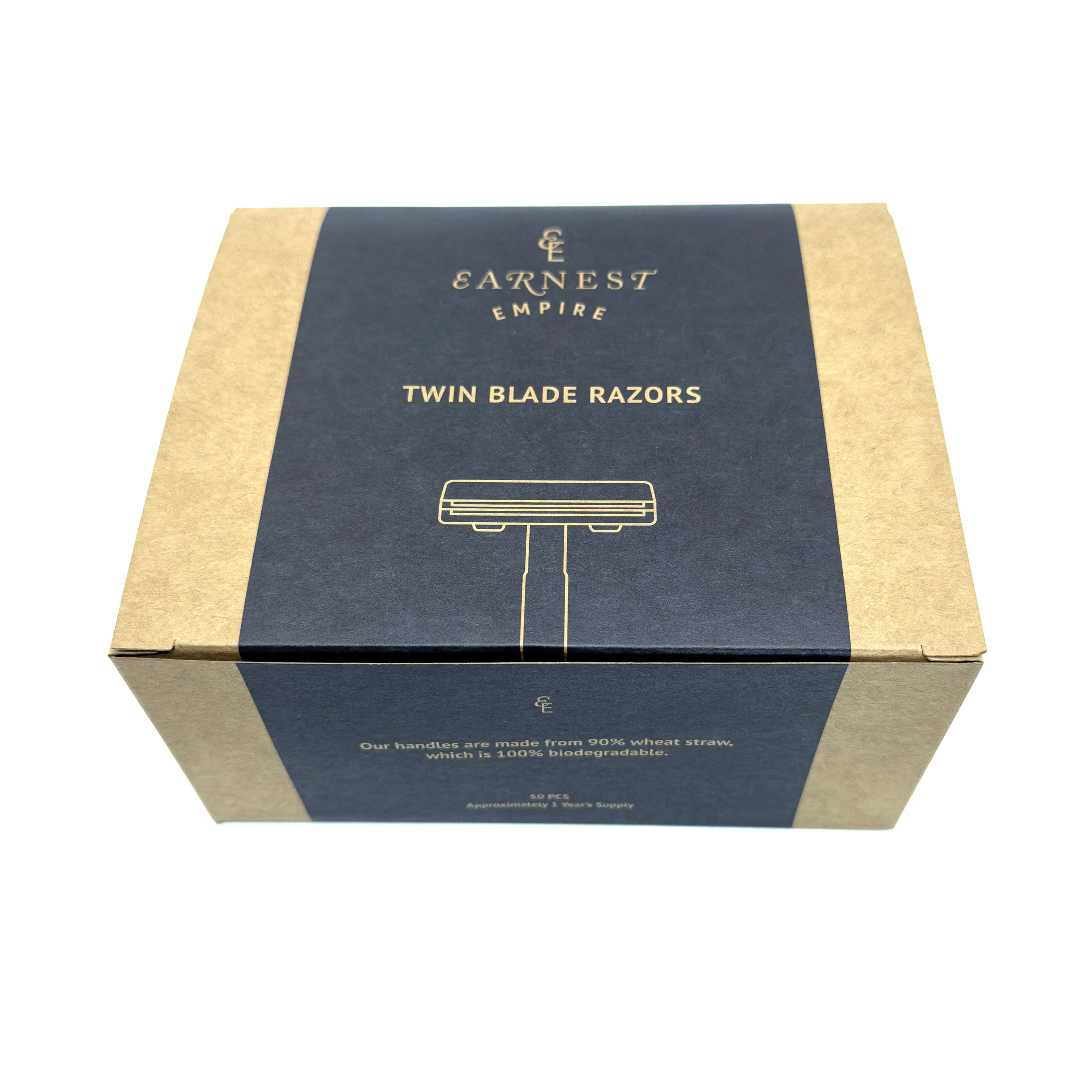 Earnest Empire Twin-Blade Eco-Friendly Disposable Razors x 50