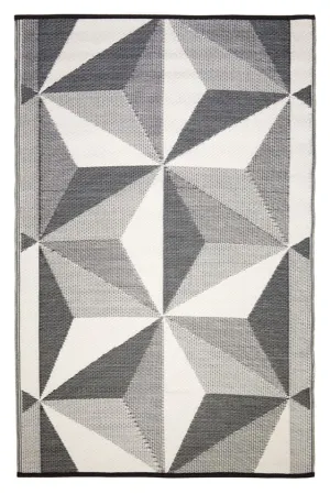 Eco Friendly Outdoor Rug - Geostar Grey