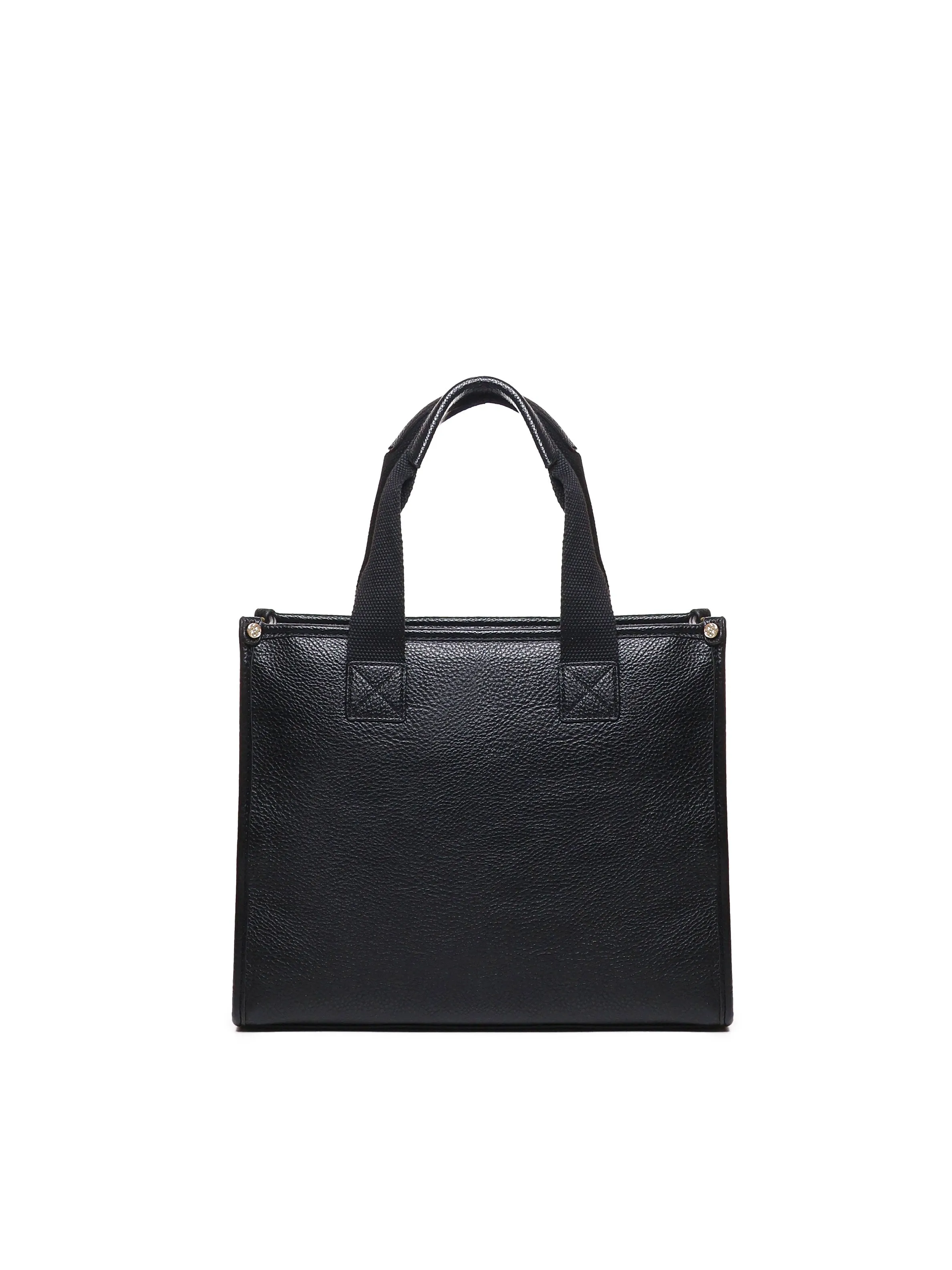 Eco-leather Black Handbag with Strap